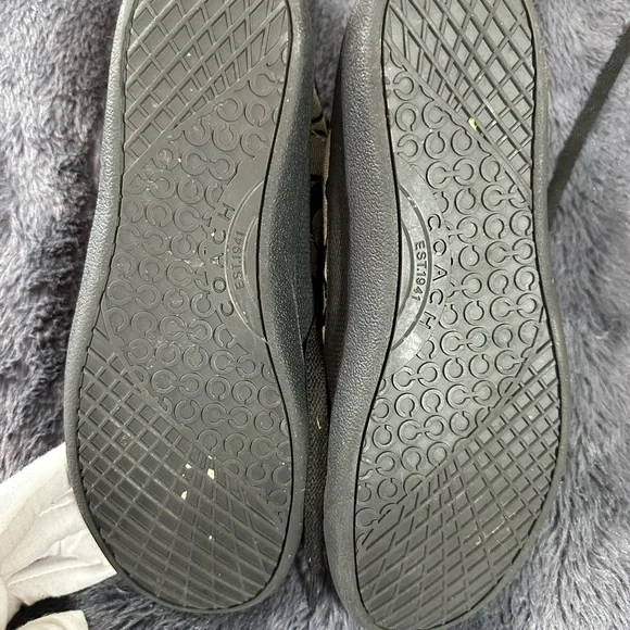 Coach Ellis High Top Sneakers Black and Gray US Women’s Size 8.5 Y2K - Picture 8 of 12